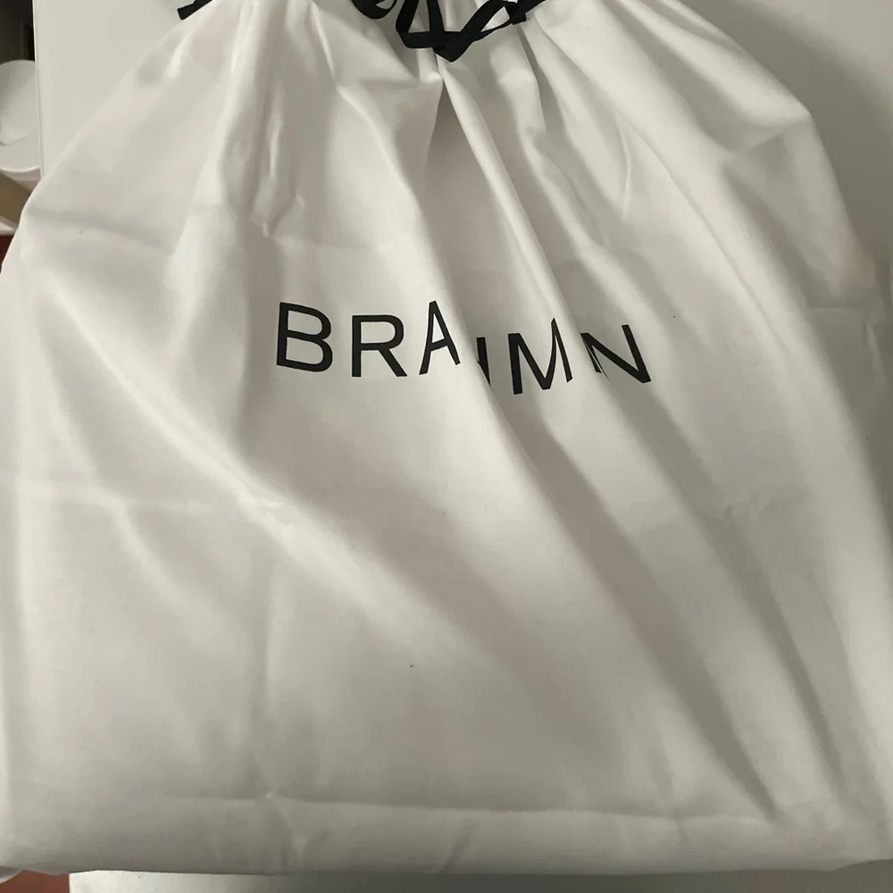 Brahmin Brown Textured Tote Bag with Glossy Finish - Picture 2 of 2